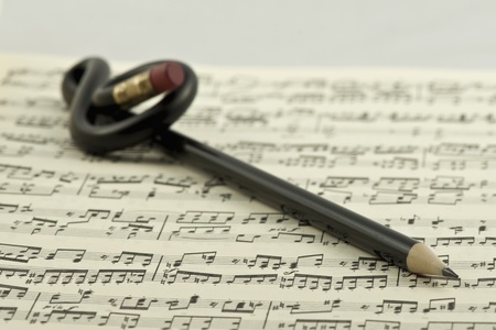 pencil notes on musicの写真素材