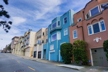 San Francisco street, Californiaのeditorial素材