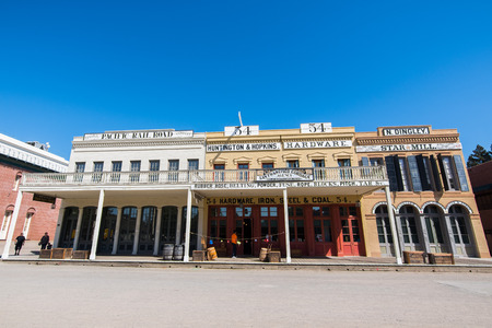 September 22, 2018 Sacramento / CA / USA - Beautifully restored historic buildings in Old Sacramento State Historic Parkのeditorial素材