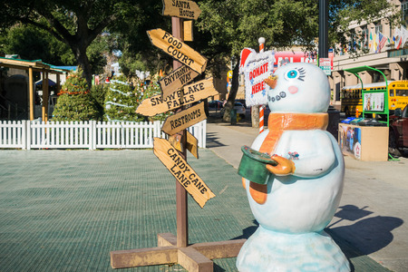 December 6, 2017 San Jose / CA / USA - Entrance to the "Christmas in the park" downtown display in Plaza de Cesar Chavez, Silicon Valley, south San Francisco bay areaのeditorial素材