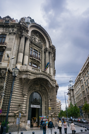 September 22, 2017 Bucharest/Romania - Antiques and handmade shop in an old building in downtown Bucharestのeditorial素材