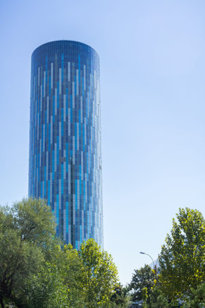 September 15, 2017 Bucharest/Romania - Sky tower office building near Promenada mall