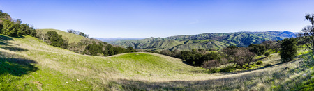 Panorama in Sunol Regional Wilderness, east San Francisco bay area, Californiaの写真素材