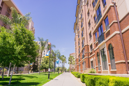 Alley in the campus of San Jose State University, San Jose, Californiaのeditorial素材
