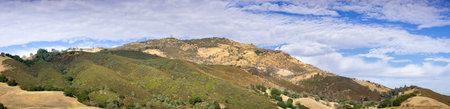 Panoramic view towards Mt Diablo summit on a clear autumn day, Mt Diablo State Park, Contra Costa...