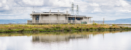 Nature education center in Palo Alto baylands park, south San Francisco bay area, Californiaのeditorial素材