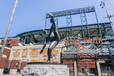 September 5, 2017 San Francisco/CA/USA - O'Doul Gate of the AT&T Park on a sunny dayのeditorial素材