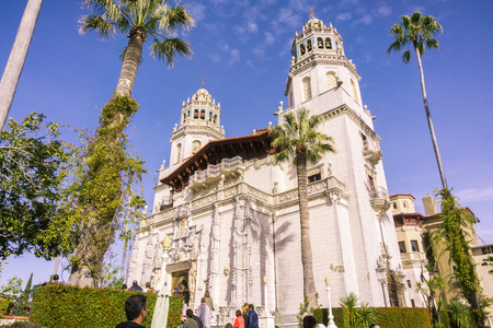 December 23, 2017 San Simeon / CA / USA - The Casa Grande is the main building of Hearst Castleのeditorial素材