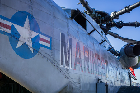 October 7, 2017 San Francisco/CA/USA - Marines Helicopter close upのeditorial素材