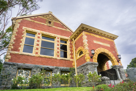 December 24, 2017 San Luis Obispo / CA / USA - Old library building in the historical districtのeditorial素材