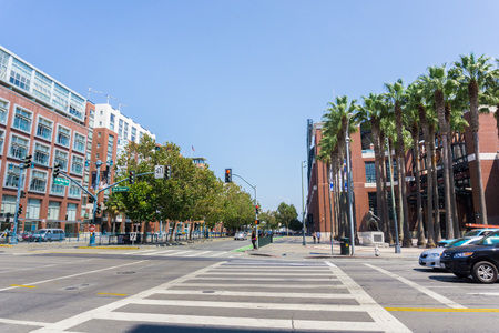 September 5, 2017 San Francisco/USA - Junction near AT&T park on a sunny dayのeditorial素材