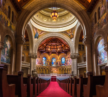 February 20, 2018 Palo Alto / CA / USA - Interior view of the Memorial Church, San Francisco bay areaのeditorial素材