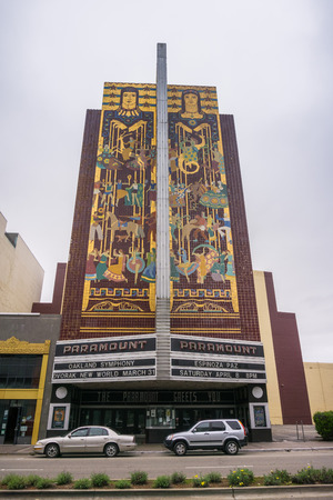 March 26, 2017 Oakland/CA/USA - Old Paramount theater in downtown Oakland, San Francisco bay areaのeditorial素材