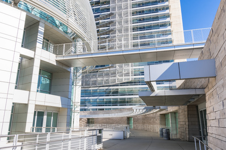 February 21, 2018 San Jose / CA / USA - Architectural detail of the City Hall complex in downtown San Jose, Silicon Valleyのeditorial素材