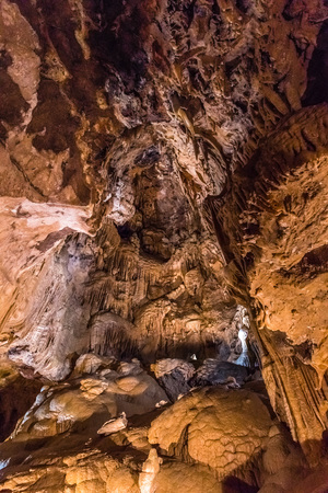 June 26, 2018 Lakehead / CA / USA - Beautifully shaped formations in Shasta Lake Caverns National National Landmark, Northern Californiaのeditorial素材