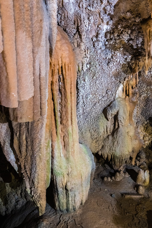 June 26, 2018 Lakehead / CA / USA - Beautifully shaped formations in Shasta Lake Caverns National National Landmark, Northern Californiaのeditorial素材