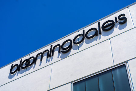 August 2, 2018 Palo Alto / CA / USA - Close up of Bloomingdale's department store logo displayed at...