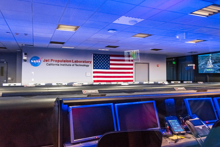 June 10, 2018 La Canada Flintridge / CA / USA -  Inside view of the Mission control center at the Jet Propulsion Laboratory (JPL)のeditorial素材