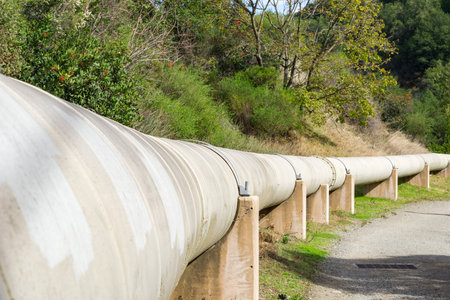 Fresh water pipeline in Los Gatos, California