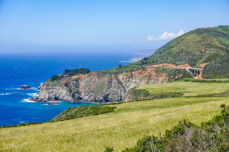 Coastal cliffs, Californiaの写真素材
