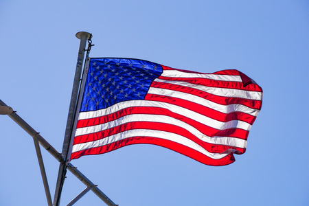 USA flag, Californiaの写真素材