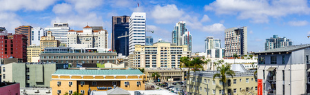 March 19, 2019 San Diego / CA / USA - Panoramic view of the downtown skylineのeditorial素材