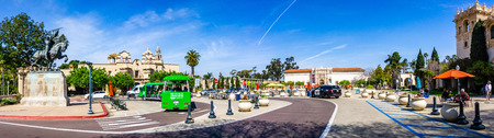 March 19, 2019 San Diego / CA / USA - Landscape in Plaza de Panama, Balboa Parkのeditorial素材