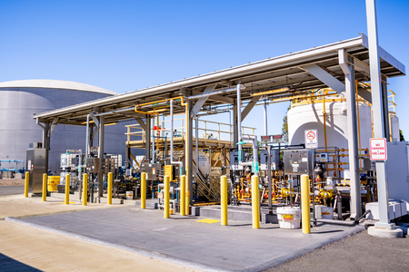 June 20, 2019 San Jose / CA / USA - Silicon Valley Advanced Water Purification Center located in South San Francisco bay area; part of the Santa Clara Valley Water Districtâs recycled water expansionのeditorial素材