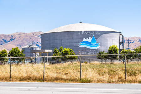 June 20, 2019 San Jose / CA / USA - Silicon Valley Advanced Water Purification Center located in South San Francisco bay area; part of the Santa Clara Valley Water Districtâs recycled water expansionのeditorial素材