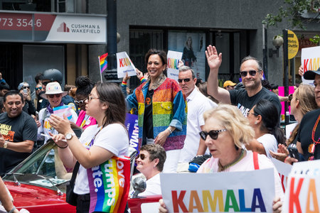 June 30, 2019 San Francisco / CA / USA - Kamala Harris participating at the 2019 San Francisco Pride...