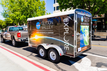 July 16, 2019 Mountain View / CA / USA - NASA Silicon Valley Ames Research Center promotion vehicle...