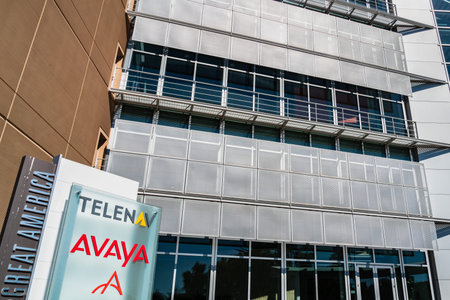 August 1, 2019 Santa Clara / CA / USA - Avaya and Telenav headquarters located in Silicon Valley; ...