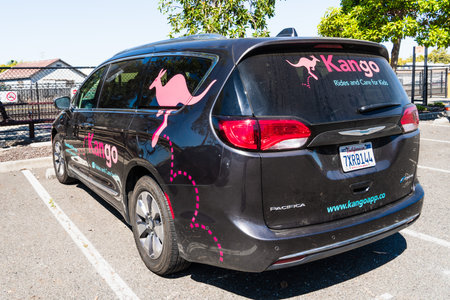 August 15, 2019 San Mateo / CA / USA - Kango vehicle branded with the Company's logo; Kango is a...
