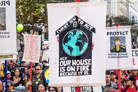 Sep 20, 2019 San Francisco / CA / USA - I want you to act like the house is on fire because it is...