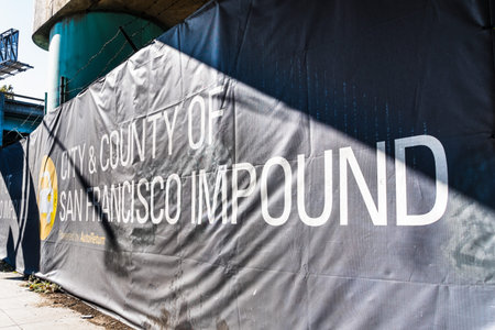 Sep 20, 2019 San Francisco / CA / USA - City and County of San Francisco Impound powered by...