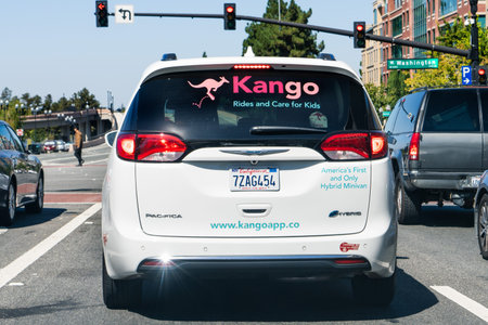 Sep 12, 2019 Sunnyvale / CA / USA - Kango vehicle branded with the Company's logo driving on a...