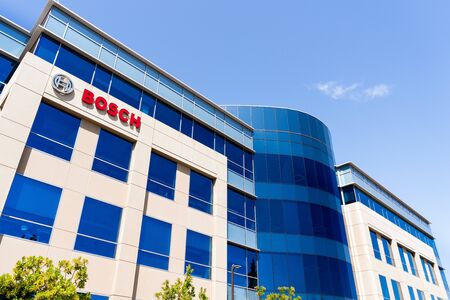 August 7, 2019 Sunnyvale / CA / USA - Bosch Research and Technology Center North America headquarters in Silicon Valley; Robert Bosch GmbH is a German multinational engineering and technology companyのeditorial素材