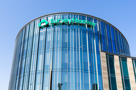 August 15, 2019 San Mateo / CA / USA - SurveyMonkey headquarters in Silicon Valley; SurveyMonkey is...