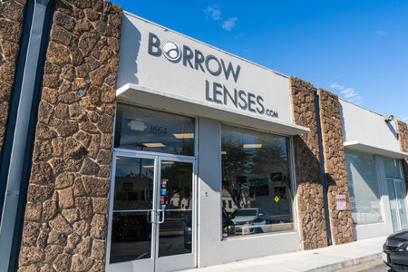 Sep 25, 2019 San Carlos / CA / USA - BorrowLenses renting office in San Francisco Bay Area;...