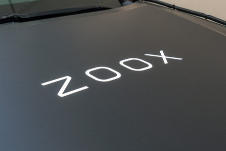 Oct 19, 2019 Menlo Park / CA / USA - Zoox self driving vehicle presented at SLAC Community Day; Zoox...
