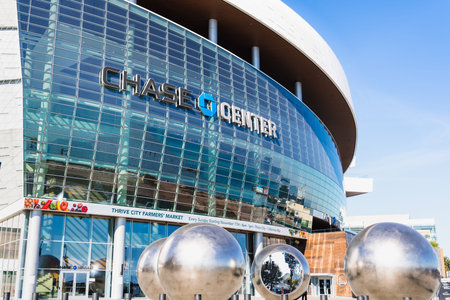 Nov 17, 2019 San Francisco / CA / USA - The newly opened Chase Center arena, in the Mission Bay...