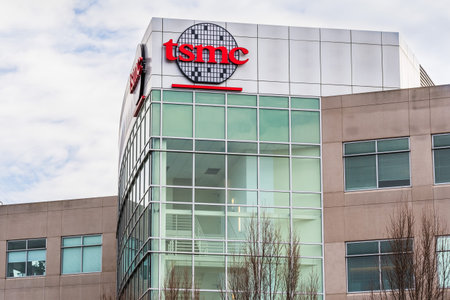 Jan 12, 2020 San Jose / CA / USA - Taiwan Semiconductor Manufacturing Company (TSMC) headquarters in...