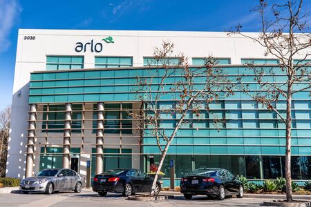 Jan 31, 2020 San Jose / CA / USA - Arlo Technologies headquarters in Silicon Valley; Arlo Technologies, Inc is a home automation company, which makes wireless security camerasのeditorial素材