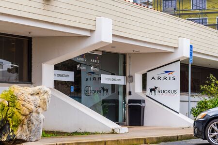 Jan 27, 2020 Sunnyvale / CA / USA - Ruckus Networks and Arris International Limited headquarters in Silicon Valley; Arris and Ruckus are American telecommunications equipment manufacturing companiesのeditorial素材