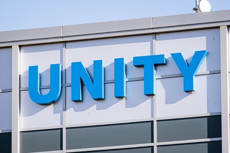 Feb 2, 2020 South San Francisco / CA / USA - Unity Biotechnology headquarters in Silicon Valley; Unity Biotechnology is a startup biotechnology company that develops drugs which target senescent cellsのeditorial素材