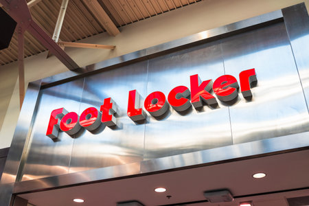 Jan 31, 2020 Milpitas / CA / USA - Foot Locker store sign in a shopping mall in South San Francisco...