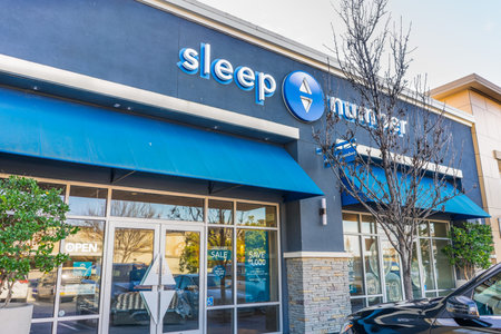 Jan 24, 2020 Mountain View / CA / USA - Sleep Number store in San Francisco Bay Area; Sleep Number...