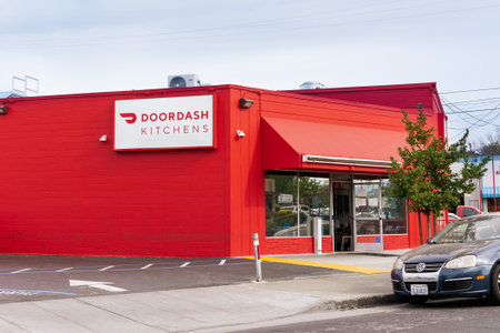 Feb 21, 2020 Redwood City / CA / USA - DoorDash Kitchens location; DoorDash Kitchens follows the...
