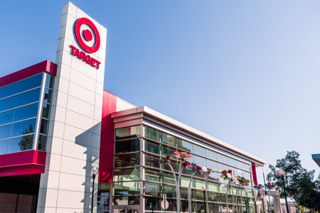 Feb 24, 2020 Sunnyvale / CA / USA - Modern Target supermarket location in San Francisco Bay Area;...