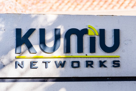 Jan 29, 2020 Sunnyvale / CA / USA - Kumu Networks logo at their headquarters in Silicon Valley; Kumu...
